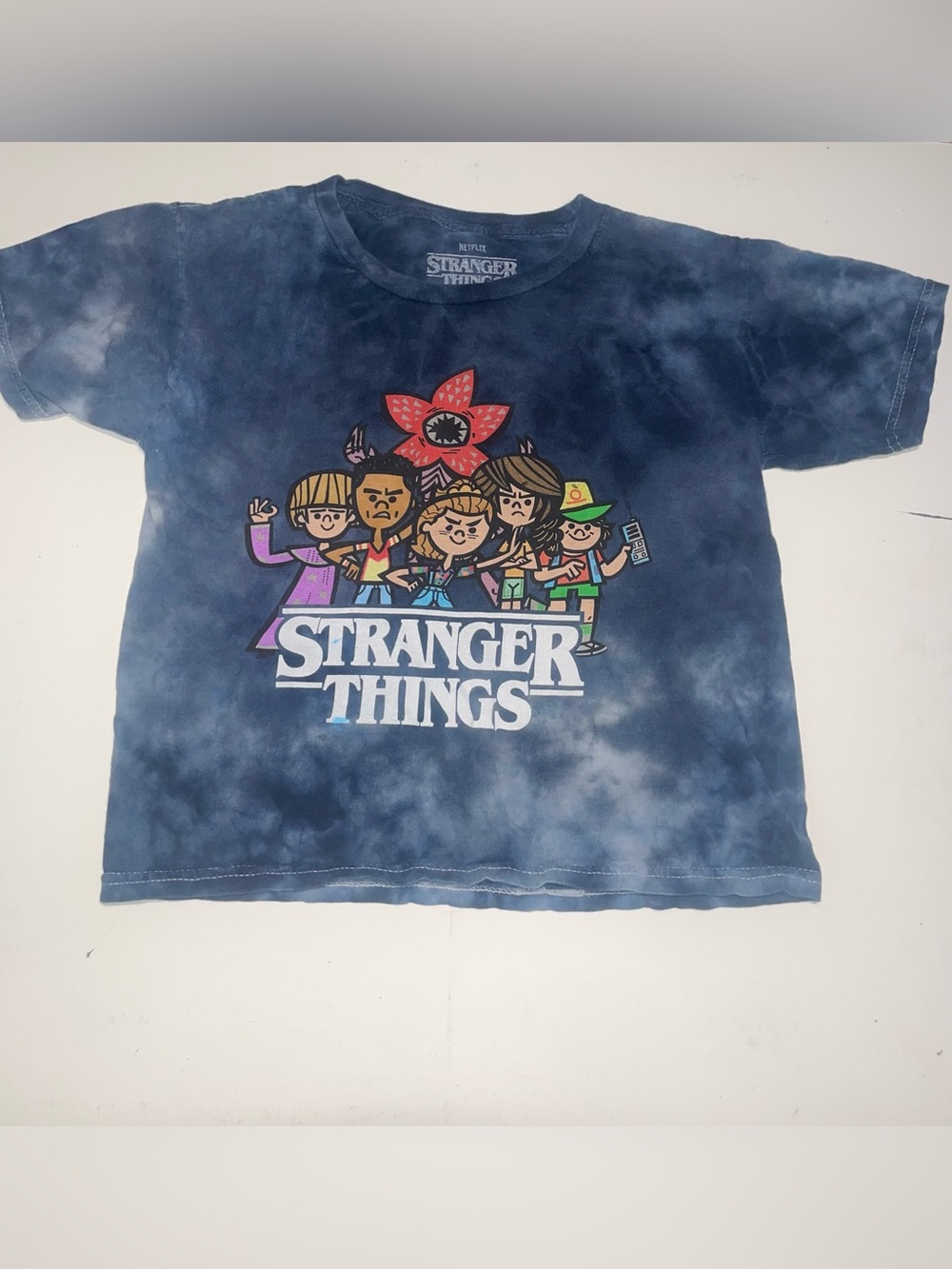 Netflix Kids Navy Tie-Dye Stranger Things Graphic Tee